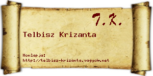 Telbisz Krizanta névjegykártya